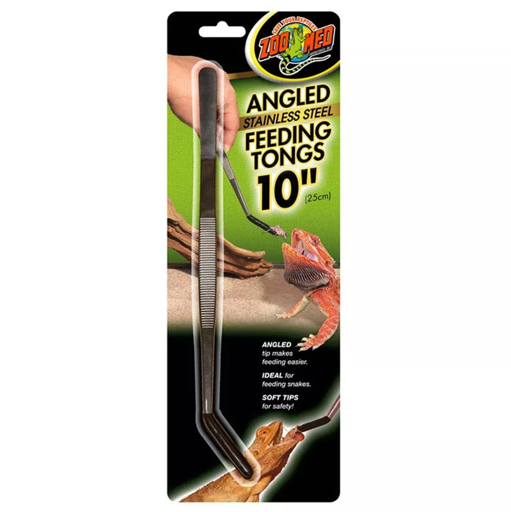 Zoo Med, Angled Stainless Steel Feeding Tongs