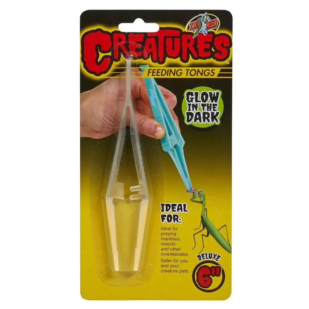Zoo Med, Glow in the Dark Feeding Tongs, 6"