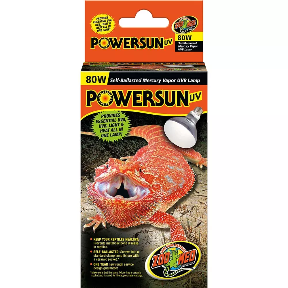 Zoo Med, Powersun UV Bulb, 80 W.